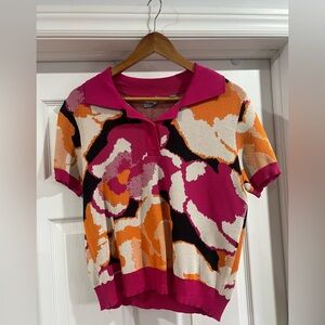 Cyrus Pink and Orange Polo Shirt